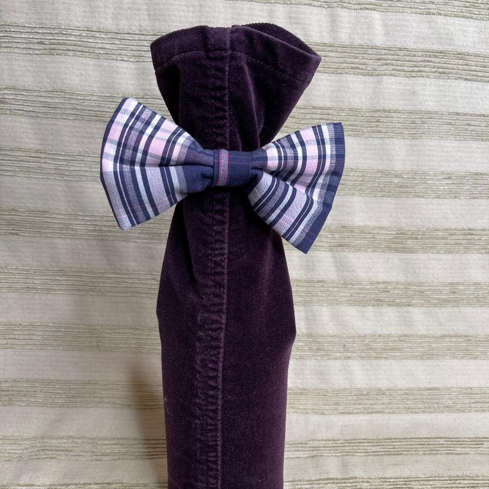 Handcrafted Wine or Liquor Bottle Gift Bag Made From Velvet and Tie